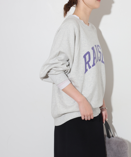 JOURNAL STANDARD relume(ジャーナルスタンダード レリューム)の「RAISEDラグランロゴスウェット(スウェット・レディース・チャコールグレー/アイボリー/ブラック系その他・FREE)」の16枚目の写真