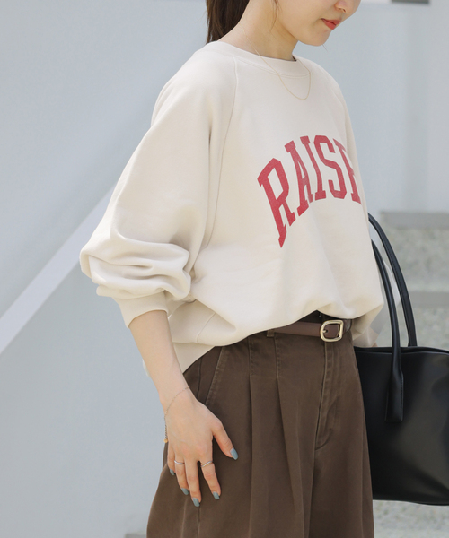 JOURNAL STANDARD relume(ジャーナルスタンダード レリューム)の「RAISEDラグランロゴスウェット(スウェット・レディース・チャコールグレー/アイボリー/ブラック系その他・FREE)」の22枚目の写真