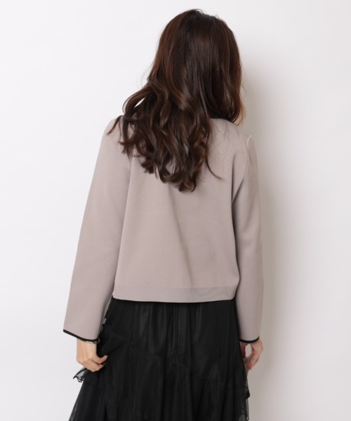 JUSGLITTY(ジャスグリッティー)の「デコラブレードニットジャケット(ニット/セーター・レディース・ピンク/ブラック/ホワイト・2)」の16枚目の写真