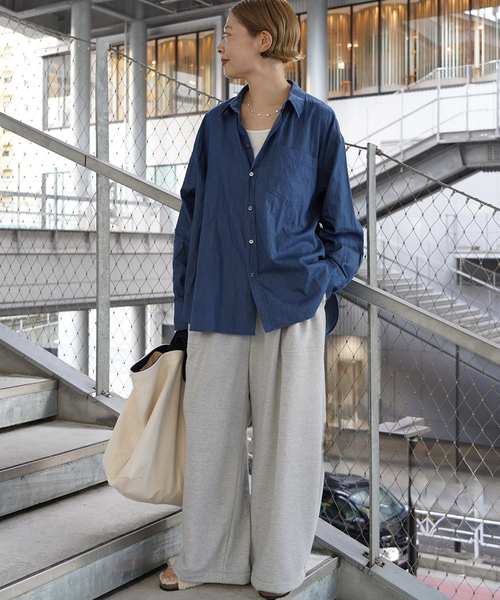 JOURNAL STANDARD LUXE(ジャーナルスタンダード ラックス)の「ライトozデニム レギュラーカラーシャツ(シャツ/ブラウス・レディース・ネイビー/ブルー・FREE)」の5枚目の写真