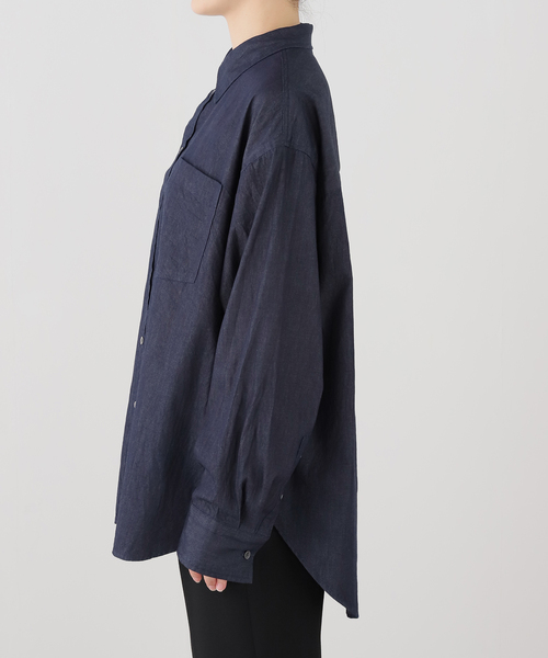 JOURNAL STANDARD LUXE(ジャーナルスタンダード ラックス)の「ライトozデニム レギュラーカラーシャツ(シャツ/ブラウス・レディース・ネイビー/ブルー・FREE)」の10枚目の写真