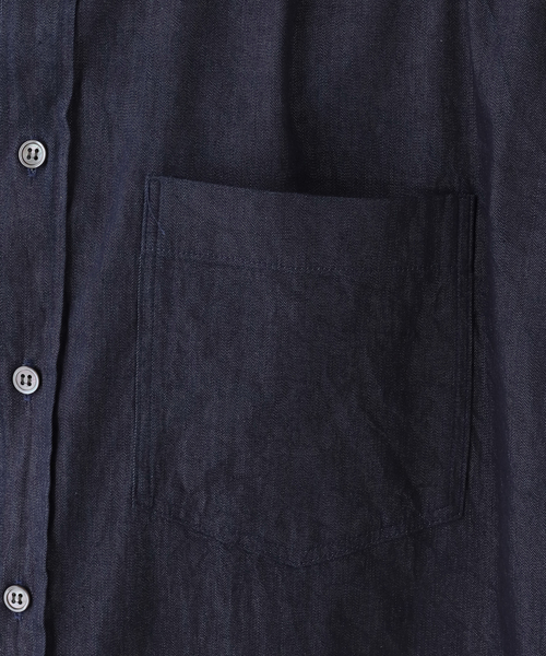 JOURNAL STANDARD LUXE(ジャーナルスタンダード ラックス)の「ライトozデニム レギュラーカラーシャツ(シャツ/ブラウス・レディース・ネイビー/ブルー・FREE)」の14枚目の写真