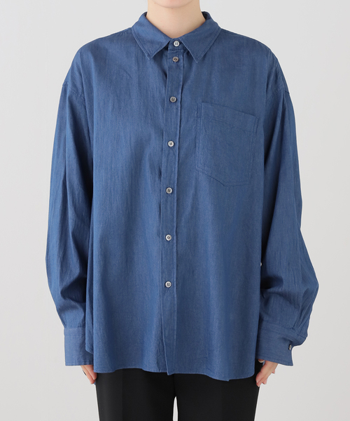JOURNAL STANDARD LUXE(ジャーナルスタンダード ラックス)の「ライトozデニム レギュラーカラーシャツ(シャツ/ブラウス・レディース・ネイビー/ブルー・FREE)」の17枚目の写真