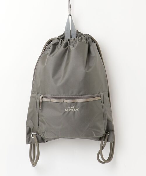 anello GRANDE(アネログランデ)の「"02"≪anello GRANDE≫DC2 5ポケット/15L ウェビングテープ ナップサック(バックパック/リュック・レディース・ネイビー/ライトグレー/ブラック・ONE SIZE)」の2枚目の写真