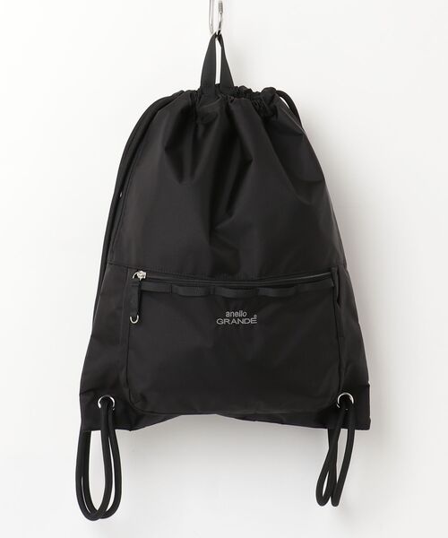anello GRANDE(アネログランデ)の「"02"≪anello GRANDE≫DC2 5ポケット/15L ウェビングテープ ナップサック(バックパック/リュック・レディース・ネイビー/ライトグレー/ブラック・ONE SIZE)」の1枚目の写真