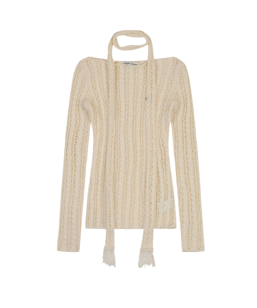 ORDINARY HOLIDAY（オーディナリー ホリデー）の「NET HAIRY SLIM PULLOVER [IVORY]（ニット/セーター・レディース・その他・FREE）」の2枚目の写真