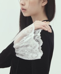 【tanakadaisuke/タナカダイスケ】《STUDIOUS別注》 flocky tulle pullover