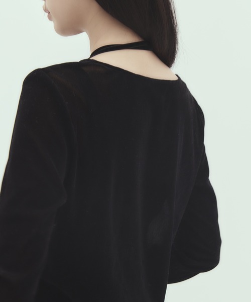 tanakadaisuke(タナカダイスケ)の「【tanakadaisuke/タナカダイスケ】《STUDIOUS別注》 flocky tulle pullover(Tシャツ/カットソー・レディース・ブラック・FREE)」の19枚目の写真