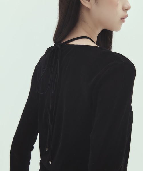 tanakadaisuke(タナカダイスケ)の「【tanakadaisuke/タナカダイスケ】《STUDIOUS別注》 flocky tulle pullover(Tシャツ/カットソー・レディース・ブラック・FREE)」の20枚目の写真