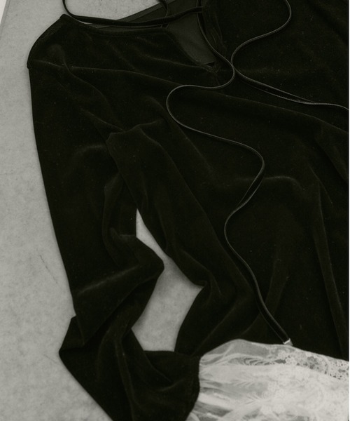 tanakadaisuke(タナカダイスケ)の「【tanakadaisuke/タナカダイスケ】《STUDIOUS別注》 flocky tulle pullover(Tシャツ/カットソー・レディース・ブラック・FREE)」の21枚目の写真
