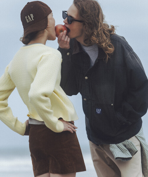GAP（ギャップ）の「PUBLUX × GAP/ギャップ <セットアップ対応>別注 コーデュロイ 衿 ワークジャケット　限定展開（デニムジャケット・メンズ・インディゴブルー/キャメル/レオパード/ブラック・MEDIUM/SMALL/LARGE）」の5枚目の写真