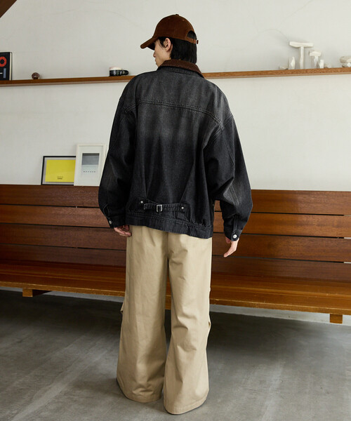 GAP（ギャップ）の「PUBLUX × GAP/ギャップ <セットアップ対応>別注 コーデュロイ 衿 ワークジャケット　限定展開（デニムジャケット・メンズ・インディゴブルー/キャメル/レオパード/ブラック・MEDIUM/SMALL/LARGE）」の15枚目の写真