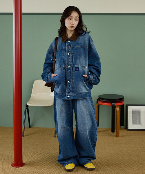 GAP（ギャップ）の「PUBLUX × GAP/ギャップ <セットアップ対応>別注 コーデュロイ 衿 ワークジャケット　限定展開（デニムジャケット・メンズ・インディゴブルー/キャメル/レオパード/ブラック・MEDIUM/SMALL/LARGE）」の22枚目の写真