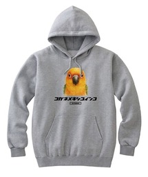 Moftique（モフティック）の「Moftique（モフティック） プルパーカー スウェット 裏毛 コガネメキシコインコ 鳥 アニマル プリント トップス レディース ユニセックス（パーカー）」
