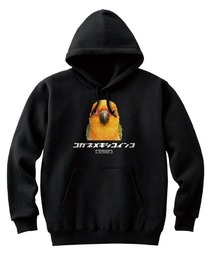 Moftique（モフティック）の「Moftique（モフティック） プルパーカー スウェット 裏毛 コガネメキシコインコ 鳥 アニマル プリント トップス レディース ユニセックス（パーカー）」