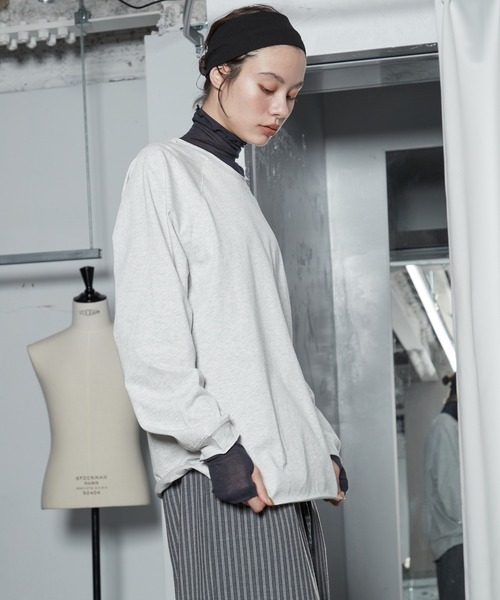 OFROOM(オフルーム)の「【2026秋冬新作】Cut-off Oversized Tee|カットオフオーバーサイズTee(Tシャツ/カットソー・レディース・ブラック/ホワイト/グレー/ライム・FREE)」の8枚目の写真