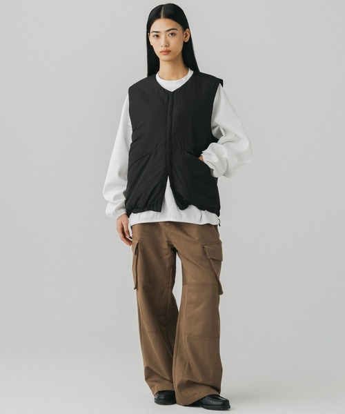 +phenix(プラスフェニックス)の「+phenix(プラスフェニックス)PADDED LINER VEST / 中綿入りライナーベスト(ベスト・メンズ・ブラウン/ブラック/グレー・M/L)」の9枚目の写真