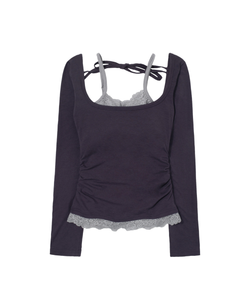 FANCY CLUB(ファンシークラブ)の「レースレイヤードロングスリーブ (PURPLE) F26ZB522(Tシャツ/カットソー・レディース・その他・FREE)」の10枚目の写真