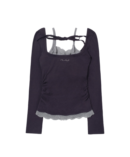 FANCY CLUB(ファンシークラブ)の「レースレイヤードロングスリーブ (PURPLE) F26ZB522(Tシャツ/カットソー・レディース・その他・FREE)」の11枚目の写真