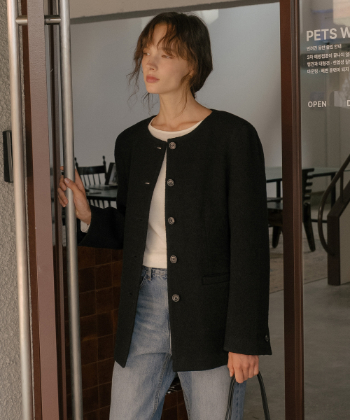 TILL I DIE（ティルアイダイ）の「Wool blended tweed jacket [TIFA06JK06]_Ivory（その他アウター・レディース・アイボリー・FREE）」の3枚目の写真