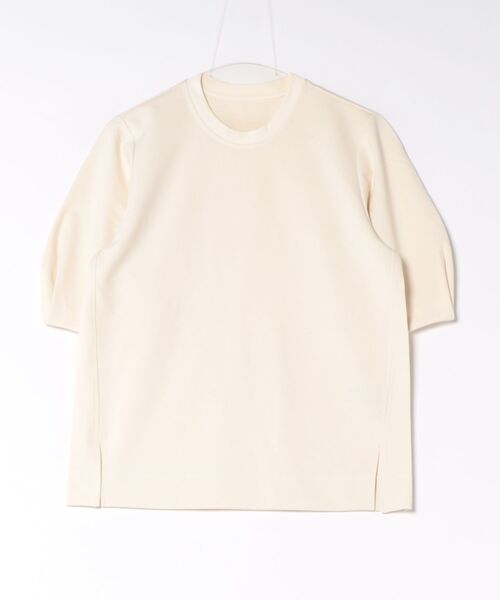 ADAM ET ROPE'(アダムエロペ)の「【WEB限定】スリットヘムダンボールプルオーバー(Tシャツ/カットソー・レディース・ネイビー/ブラック/オフホワイト・FREE)」の2枚目の写真