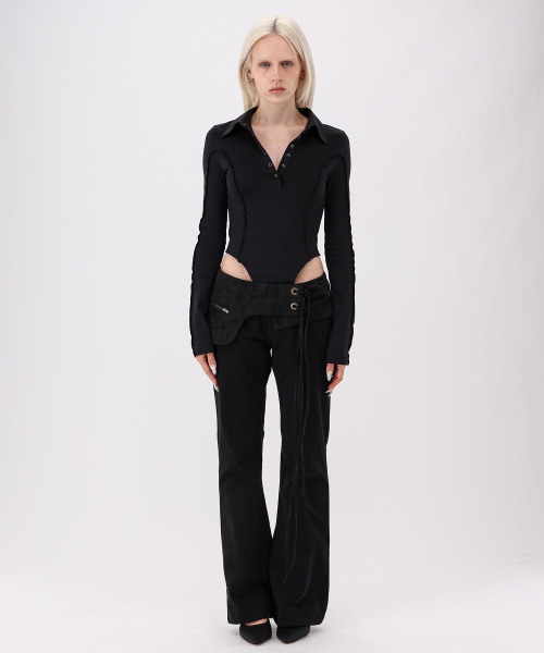 NOCTAVE(ノクターヴ)の「Collar Slim Top Black(Tシャツ/カットソー・レディース・その他・SMALL/MEDIUM)」の4枚目の写真