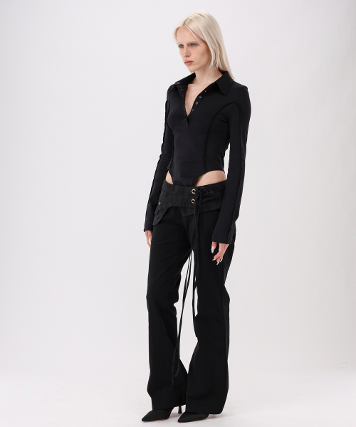 NOCTAVE(ノクターヴ)の「Collar Slim Top Black(Tシャツ/カットソー・レディース・その他・SMALL/MEDIUM)」の5枚目の写真