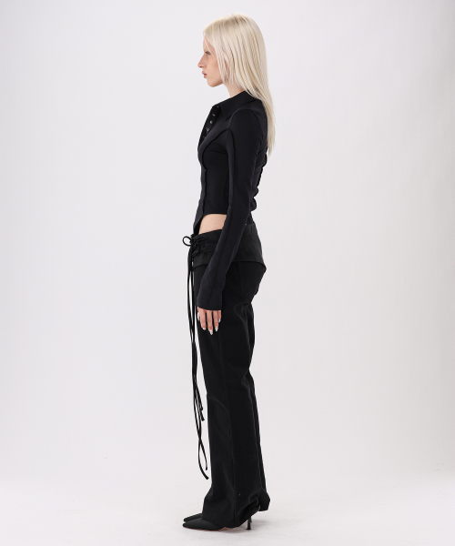 NOCTAVE(ノクターヴ)の「Collar Slim Top Black(Tシャツ/カットソー・レディース・その他・SMALL/MEDIUM)」の6枚目の写真
