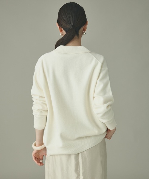 Curensology(カレンソロジー)の「Curensology(カレンソロジー)/ウールカシミヤジャケットカーディガン(カーディガン/ボレロ・レディース・オフホワイト/レッド/ブラック/チャコールグレー・FREE)」の7枚目の写真