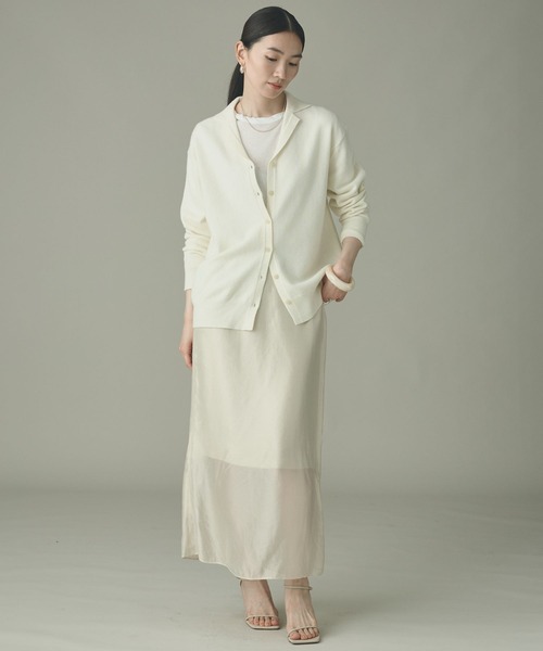 Curensology(カレンソロジー)の「Curensology(カレンソロジー)/ウールカシミヤジャケットカーディガン(カーディガン/ボレロ・レディース・オフホワイト/レッド/ブラック/チャコールグレー・FREE)」の8枚目の写真