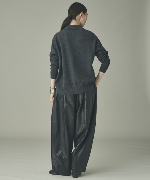 Curensology(カレンソロジー)の「Curensology(カレンソロジー)/ウールカシミヤジャケットカーディガン(カーディガン/ボレロ・レディース・オフホワイト/レッド/ブラック/チャコールグレー・FREE)」の22枚目の写真