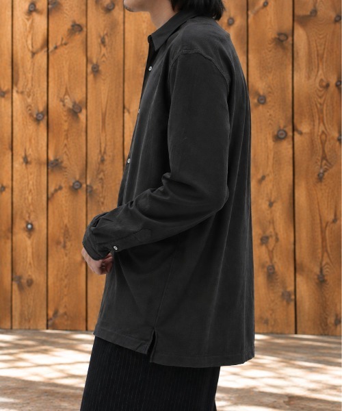 KEY TIMEZ(キータイムズ)の「【KANEMASA PHIL./カネマサフィル】別注 36G Wool Fulling Stripe Modest Shirt(シャツ/ブラウス・メンズ・ダークグレー/ブラック/キナリ・L/M/S)」の5枚目の写真