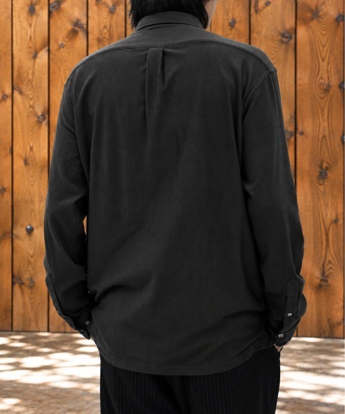 KEY TIMEZ(キータイムズ)の「【KANEMASA PHIL./カネマサフィル】別注 36G Wool Fulling Stripe Modest Shirt(シャツ/ブラウス・メンズ・ダークグレー/ブラック/キナリ・L/M/S)」の6枚目の写真