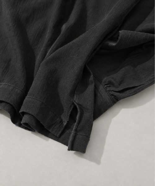 KEY TIMEZ(キータイムズ)の「【KANEMASA PHIL./カネマサフィル】別注 36G Wool Fulling Stripe Modest Shirt(シャツ/ブラウス・メンズ・ダークグレー/ブラック/キナリ・L/M/S)」の9枚目の写真
