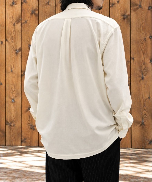 KEY TIMEZ(キータイムズ)の「【KANEMASA PHIL./カネマサフィル】別注 36G Wool Fulling Stripe Modest Shirt(シャツ/ブラウス・メンズ・ダークグレー/ブラック/キナリ・L/M/S)」の13枚目の写真