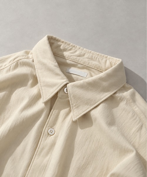 KEY TIMEZ(キータイムズ)の「【KANEMASA PHIL./カネマサフィル】別注 36G Wool Fulling Stripe Modest Shirt(シャツ/ブラウス・メンズ・ダークグレー/ブラック/キナリ・L/M/S)」の15枚目の写真