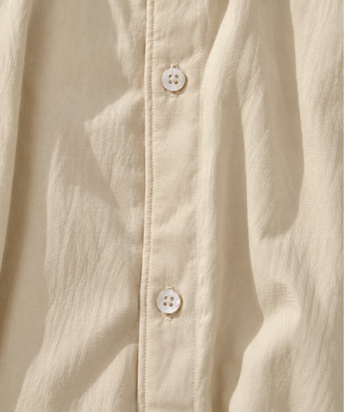 KEY TIMEZ(キータイムズ)の「【KANEMASA PHIL./カネマサフィル】別注 36G Wool Fulling Stripe Modest Shirt(シャツ/ブラウス・メンズ・ダークグレー/ブラック/キナリ・L/M/S)」の17枚目の写真