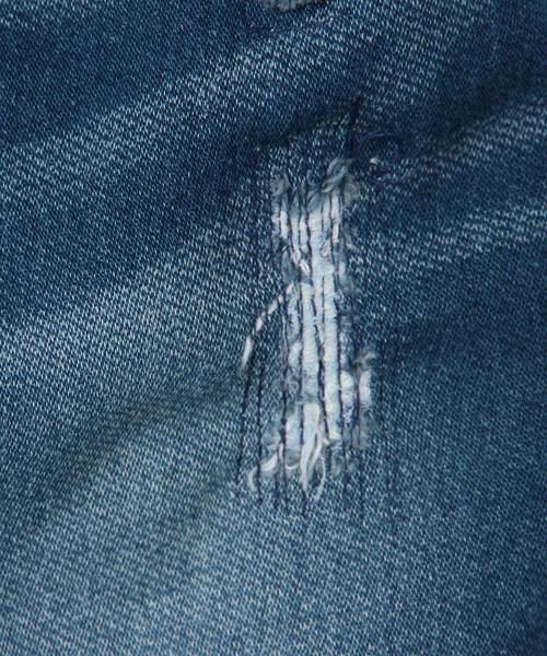 green label relaxing（グリーンレーベルリラクシング）の「ドビーデニム ダメージSK◆（スカート・キッズ・コバルトブルー・105/135/125/95/115）」の7枚目の写真