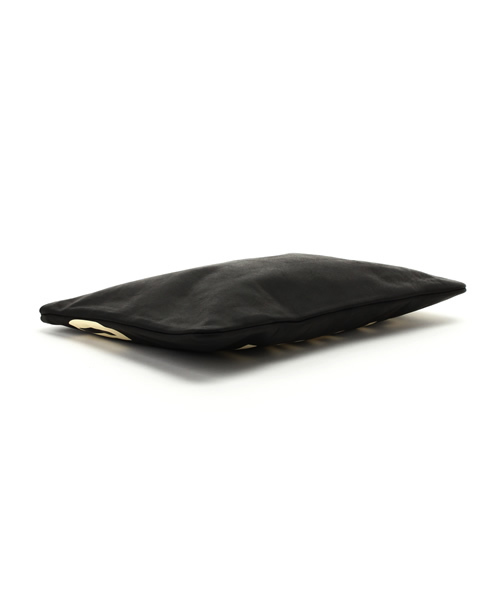 CLARE VIVIER Clare V. レザー スクエア クラッチバッグ おそれ 黒 