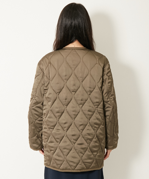 AMERICAN RAG CIE(アメリカンラグシー)の「AMERICAN RAG CIEヴィンテージ中綿ミリタリージャケット(ノーカラージャケット・レディース・カーキ・FREE)」の12枚目の写真