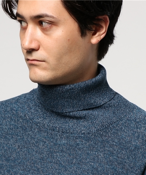 rovtski（ロフトスキー）の「杢調編みタートルネックニット（ニット/セーター・メンズ・ネイビー/アイボリー/ブラック・LARGE/MEDIUM）」の6枚目の写真