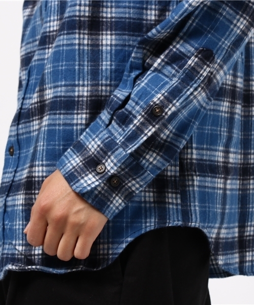 FTC（エフティーシー）の「PLAID NEL  SHIRT（シャツ/ブラウス・メンズ・オレンジ/レッド/ネイビー・MEDIUM/X-LARGE/LARGE/SMALL）」の4枚目の写真