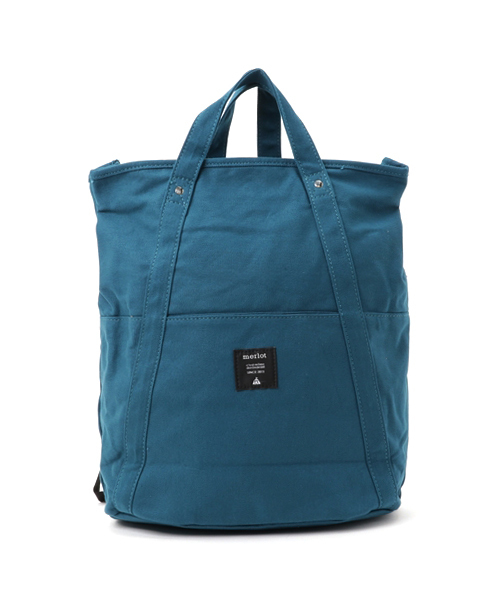 MERLOT（メルロー）の「キャンバス２WAYリュック2110（バックパック/リュック・レディース・キャメル/ブラック/ブルーグリーン/ワイン/アイボリー/ベージュ/ブルー/グリーン/グレー/ネイビー/カーキ・FREE）」の9枚目の写真