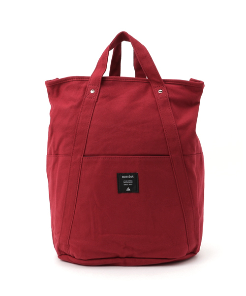 MERLOT（メルロー）の「キャンバス２WAYリュック2110（バックパック/リュック・レディース・キャメル/ブラック/ブルーグリーン/ワイン/アイボリー/ベージュ/ブルー/グリーン/グレー/ネイビー/カーキ・FREE）」の11枚目の写真