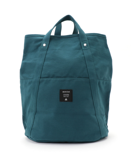 MERLOT（メルロー）の「キャンバス２WAYリュック2110（バックパック/リュック・レディース・キャメル/ブラック/ブルーグリーン/ワイン/アイボリー/ベージュ/ブルー/グリーン/グレー/ネイビー/カーキ・FREE）」の7枚目の写真