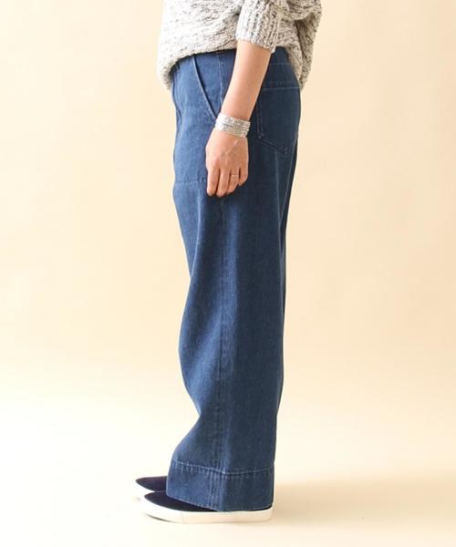 coen（コーエン）の「【大人気・追加生産】ベイカーワイドデニムパンツ（デニムパンツ・レディース・ネイビー/コバルトブルー・LARGE/MEDIUM/SMALL）」の17枚目の写真