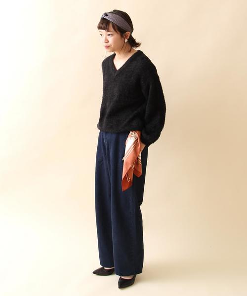 coen（コーエン）の「【大人気・追加生産】ベイカーワイドデニムパンツ（デニムパンツ・レディース・ネイビー/コバルトブルー・LARGE/MEDIUM/SMALL）」の14枚目の写真