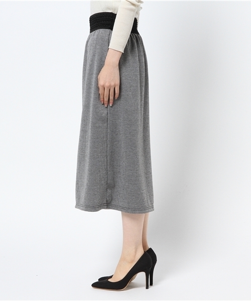 VENCEEXCHANGE（ヴァンスエクスチェンジ）の「ポンポン付き千鳥ガウチョパンツ    （その他パンツ・レディース・ブラック・MEDIUM）」の3枚目の写真