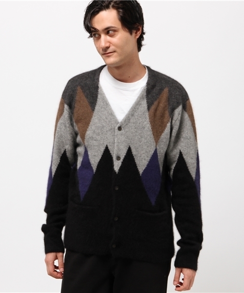 HYSTERIC GLAMOUR（ヒステリックグラマー）の「ダイヤ柄 編込 CD（カーディガン/ボレロ・メンズ・ネイビー/ブラウン/ブラック・SMALL/MEDIUM/LARGE）」の15枚目の写真