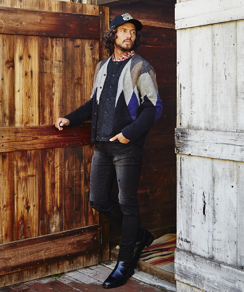 HYSTERIC GLAMOUR（ヒステリックグラマー）の「ダイヤ柄 編込 CD（カーディガン/ボレロ・メンズ・ネイビー/ブラウン/ブラック・SMALL/MEDIUM/LARGE）」の16枚目の写真